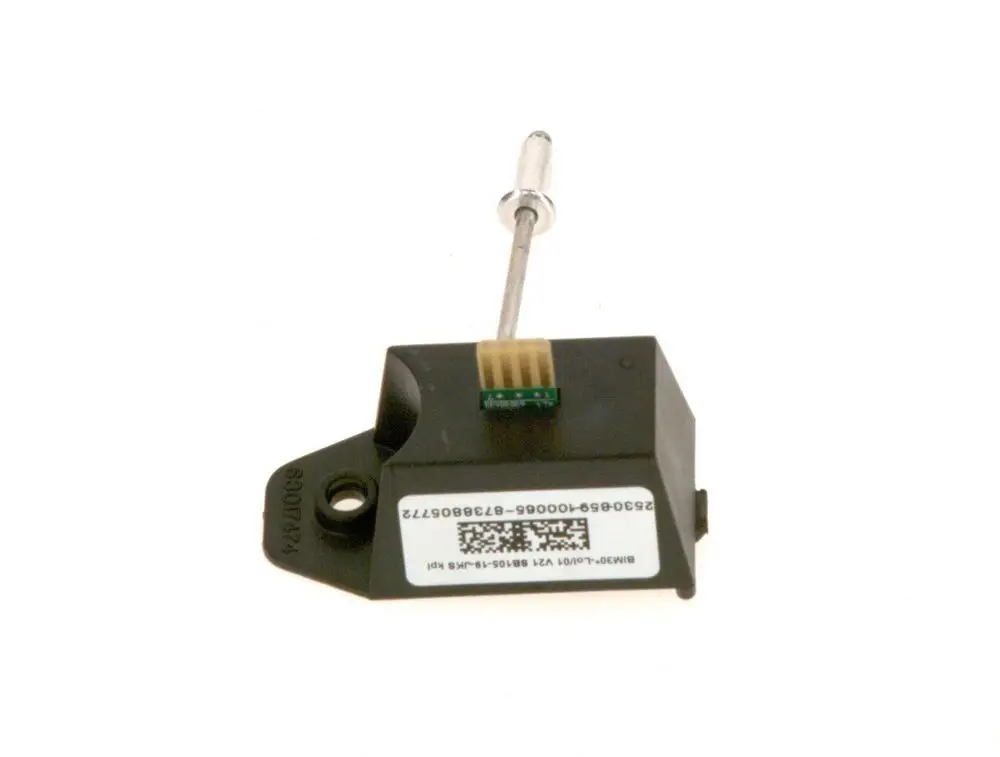 BOSCH Modul mit elektronischen Komponenten, montiert auf einer schwarzen Basis, ausgestattet mit einem metallischen Verbindungsarm.